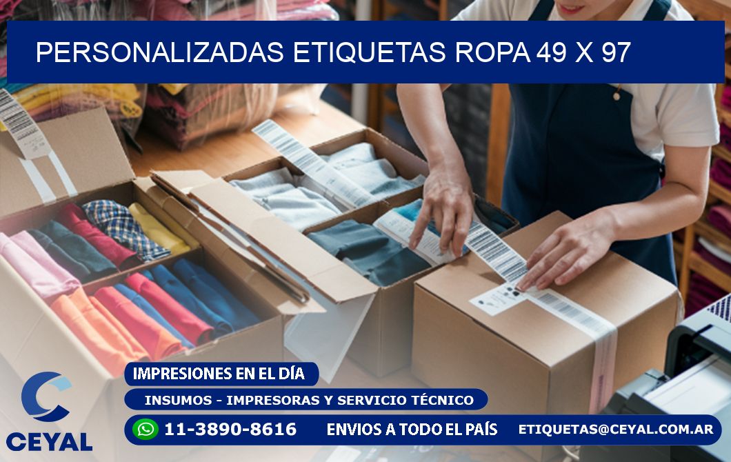 PERSONALIZADAS ETIQUETAS ROPA 49 x 97