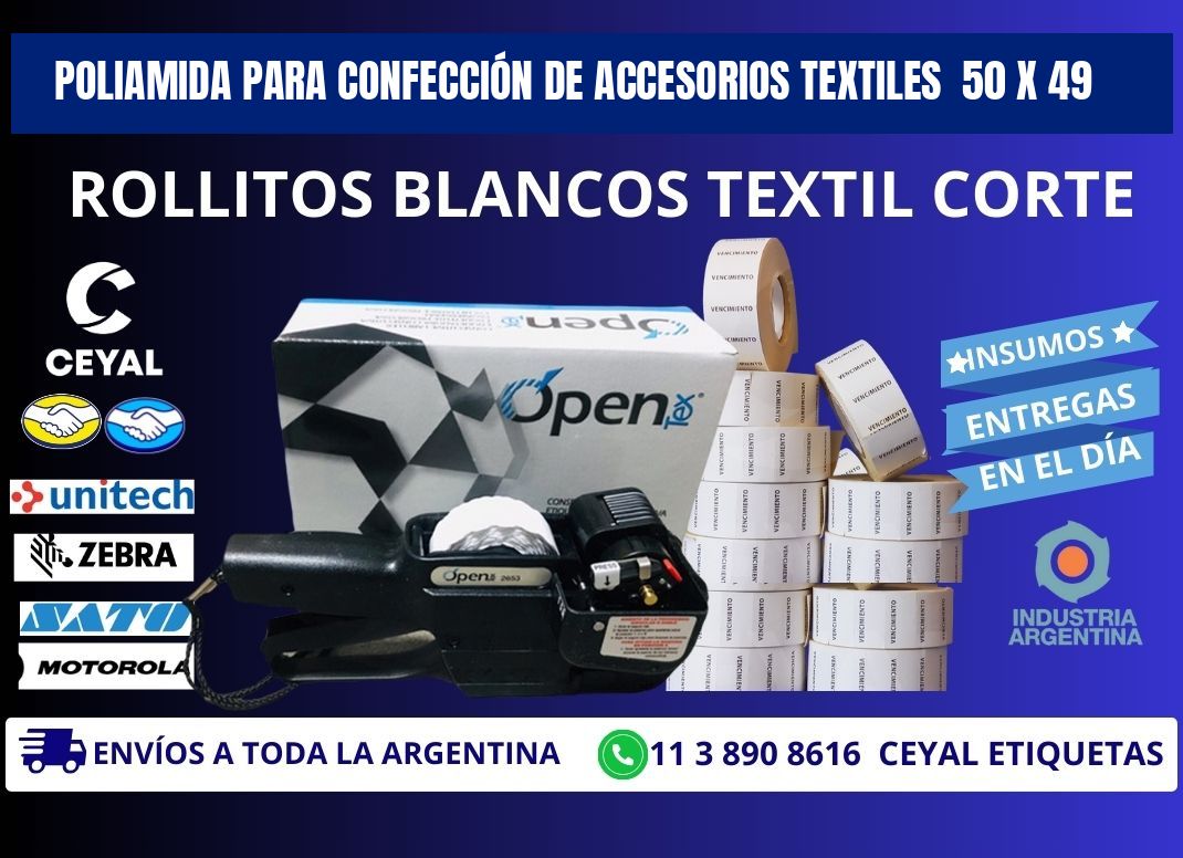 POLIAMIDA PARA CONFECCIÓN DE ACCESORIOS TEXTILES  50 x 49