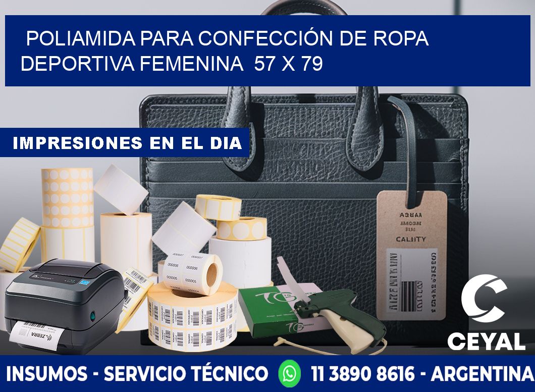 POLIAMIDA PARA CONFECCIÓN DE ROPA DEPORTIVA FEMENINA 57 x 79