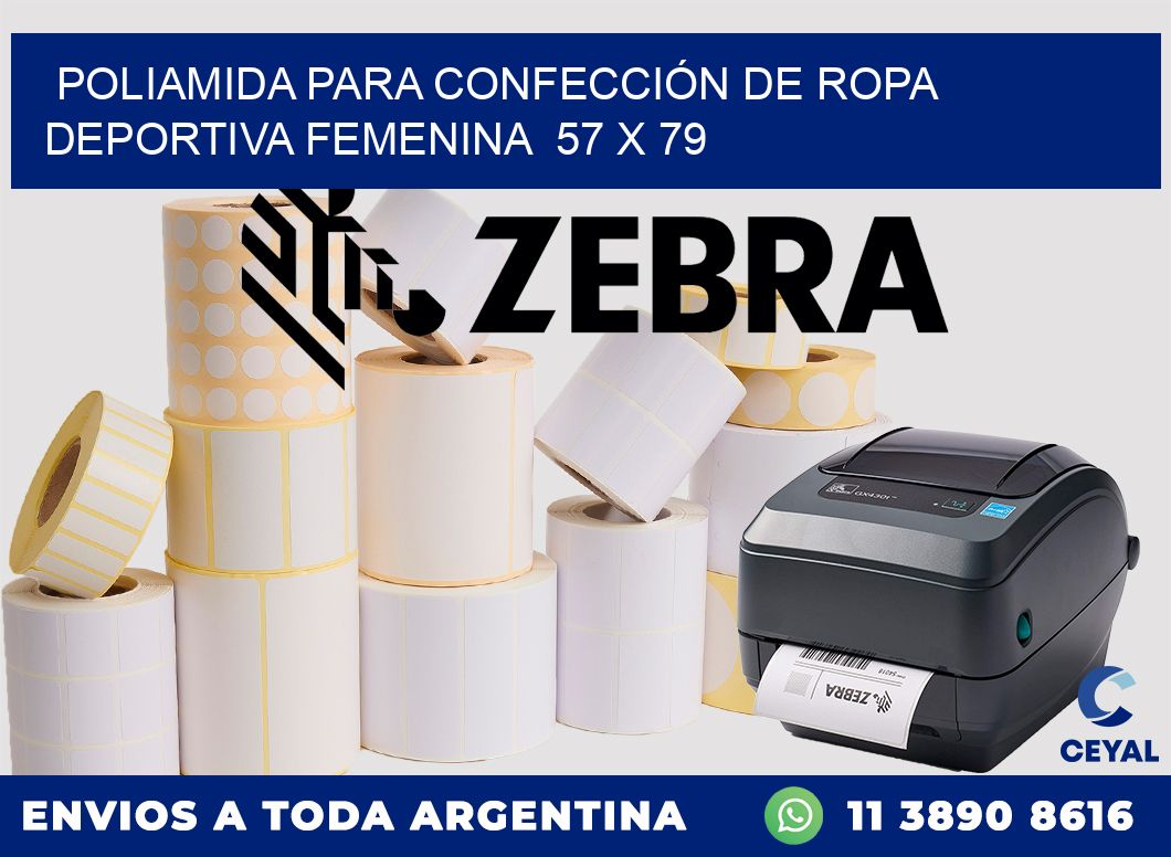 POLIAMIDA PARA CONFECCIÓN DE ROPA DEPORTIVA FEMENINA 57 x 79