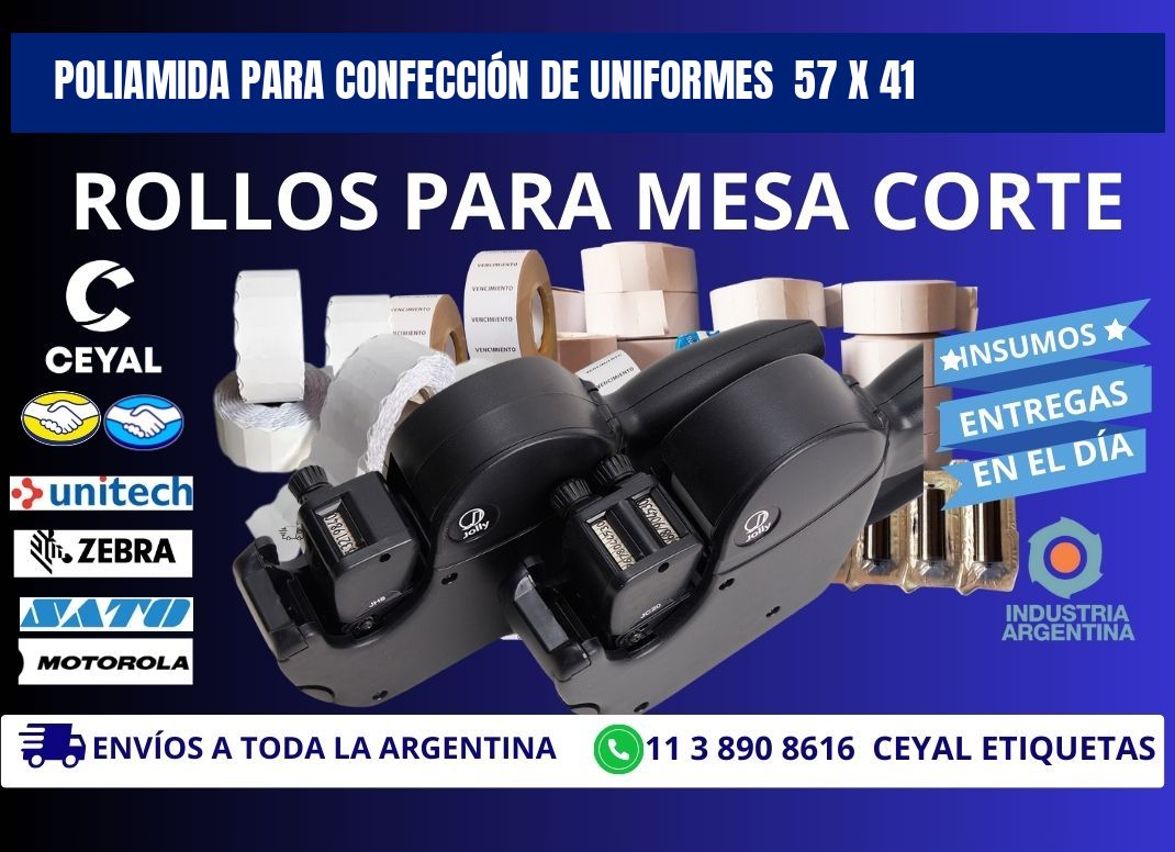 POLIAMIDA PARA CONFECCIÓN DE UNIFORMES  57 x 41