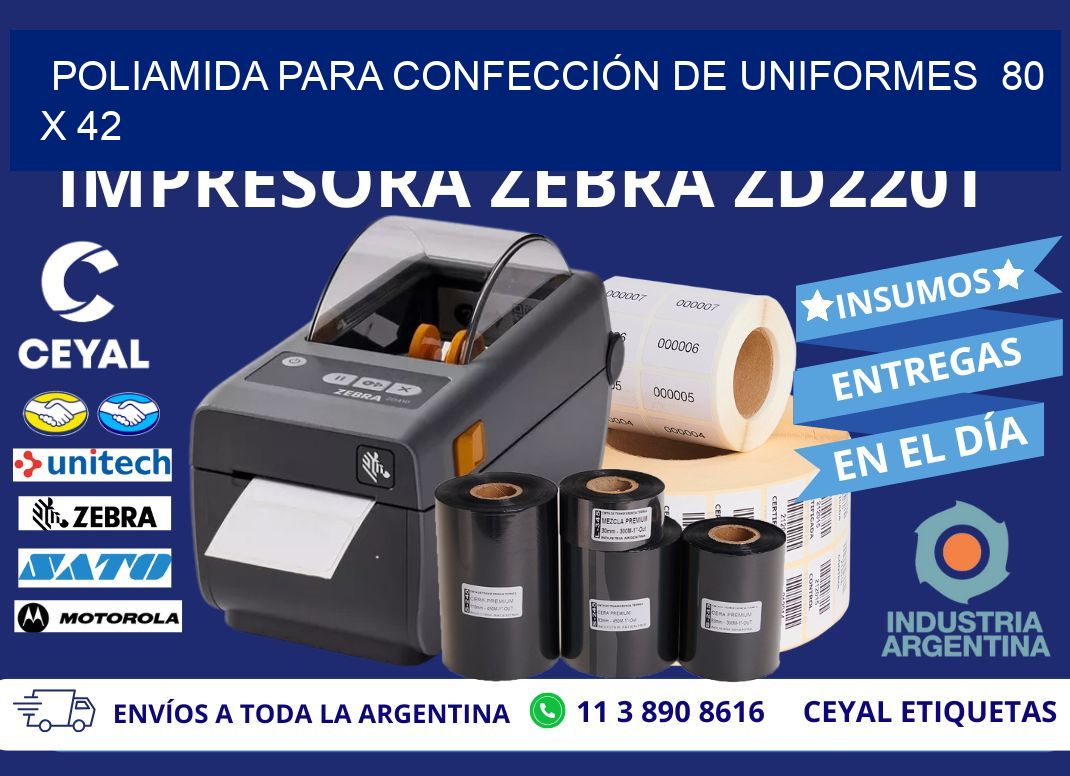 POLIAMIDA PARA CONFECCIÓN DE UNIFORMES  80 x 42