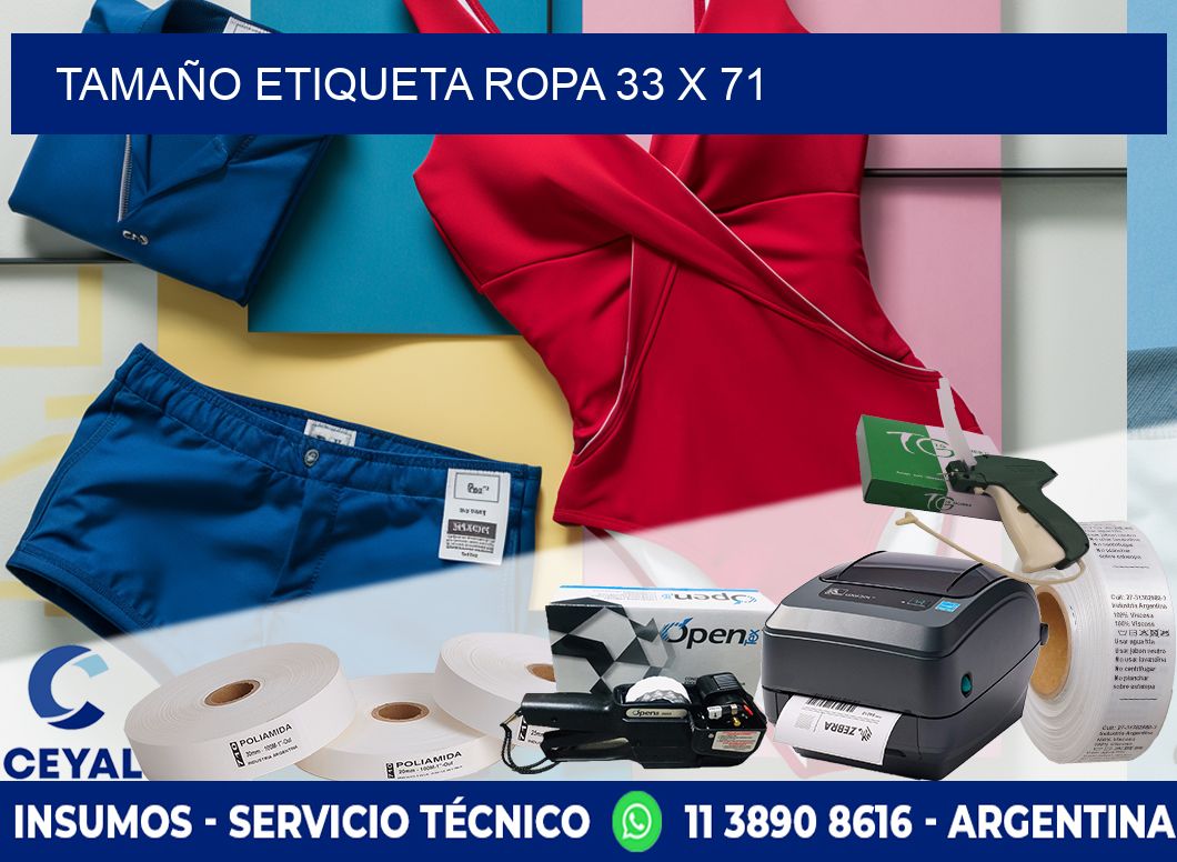 TAMAÑO ETIQUETA ROPA 33 x 71