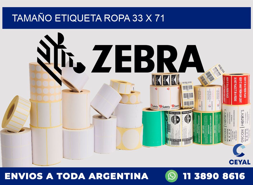 TAMAÑO ETIQUETA ROPA 33 x 71