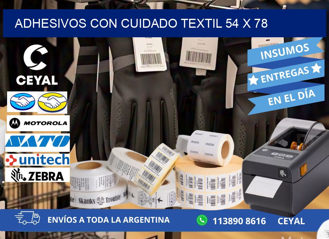 ADHESIVOS CON CUIDADO TEXTIL 54 x 78