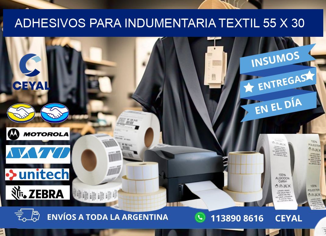 ADHESIVOS PARA INDUMENTARIA TEXTIL 55 x 30