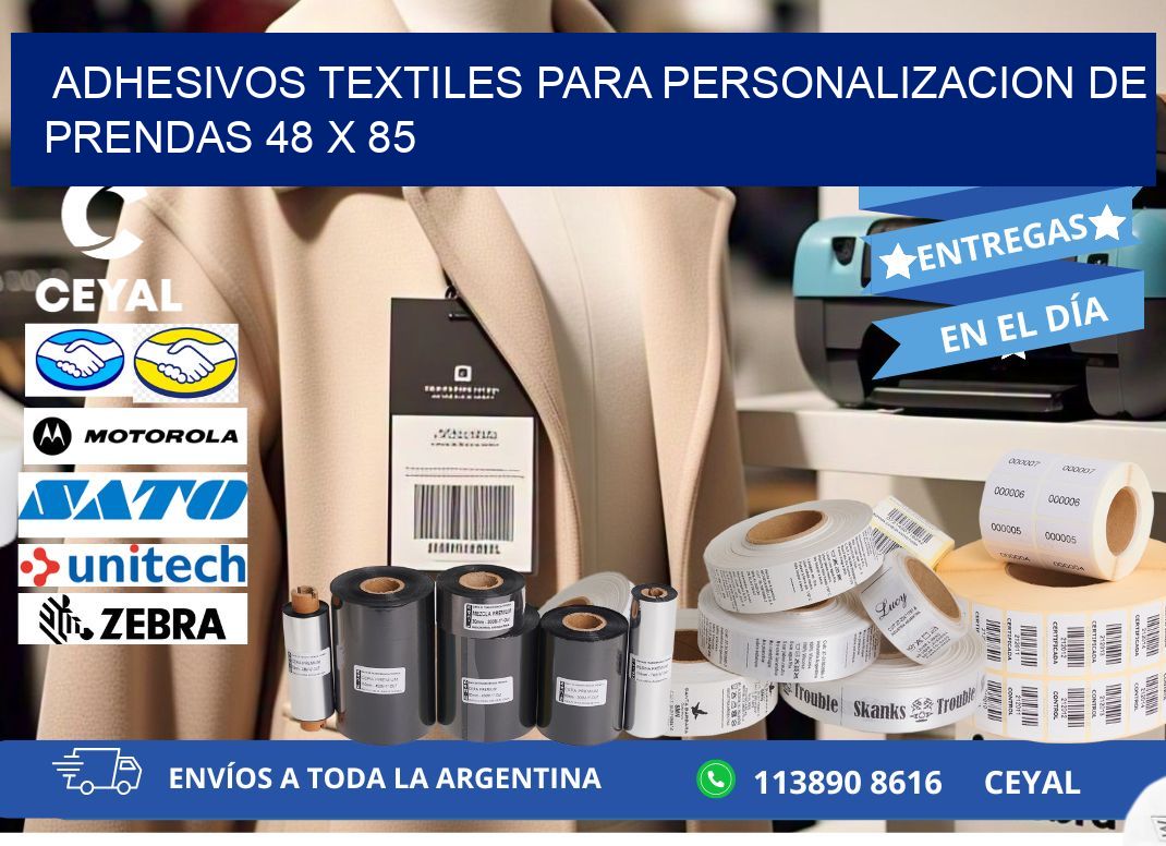 ADHESIVOS TEXTILES PARA PERSONALIZACION DE PRENDAS 48 x 85