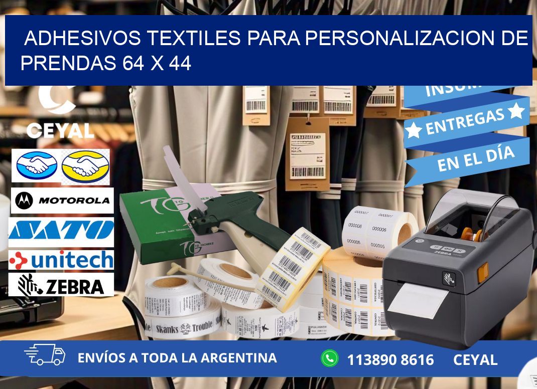 ADHESIVOS TEXTILES PARA PERSONALIZACION DE PRENDAS 64 x 44