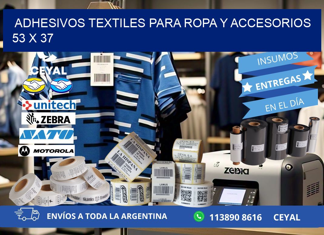 ADHESIVOS TEXTILES PARA ROPA Y ACCESORIOS 53 x 37