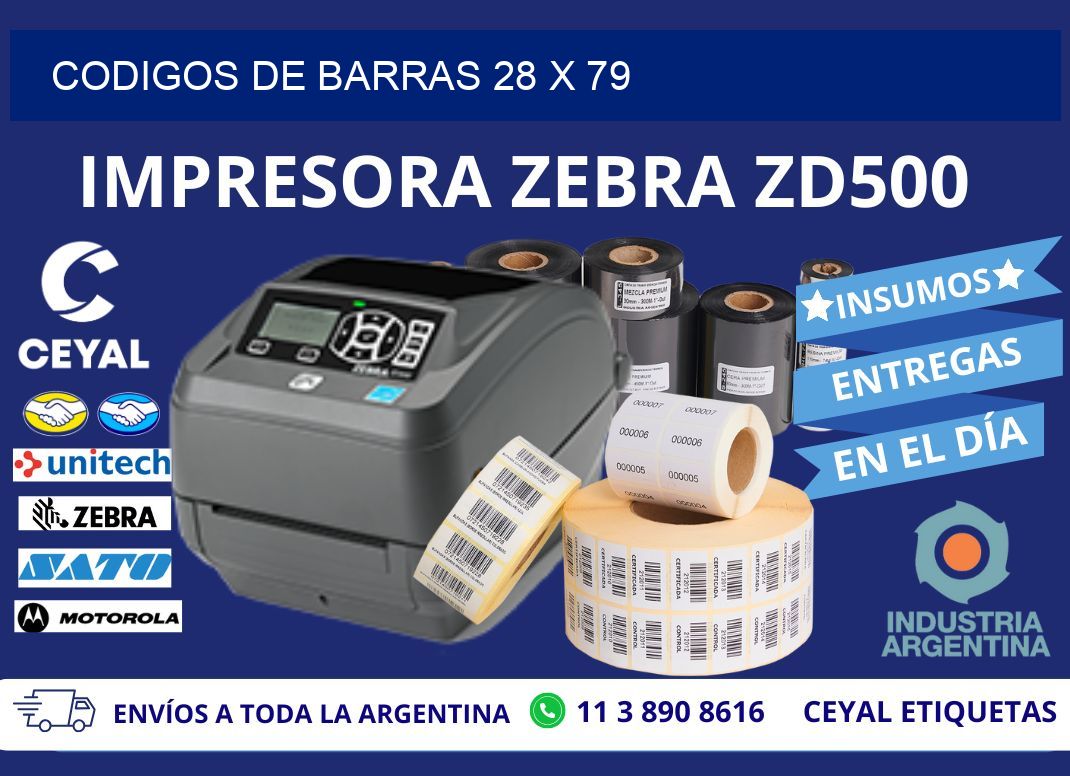 CODIGOS DE BARRAS 28 x 79