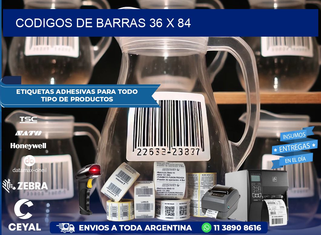 CODIGOS DE BARRAS 36 x 84