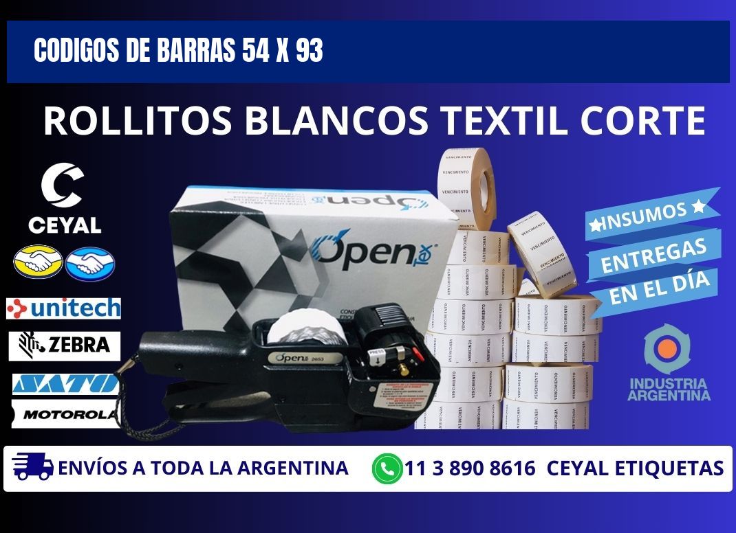CODIGOS DE BARRAS 54 x 93