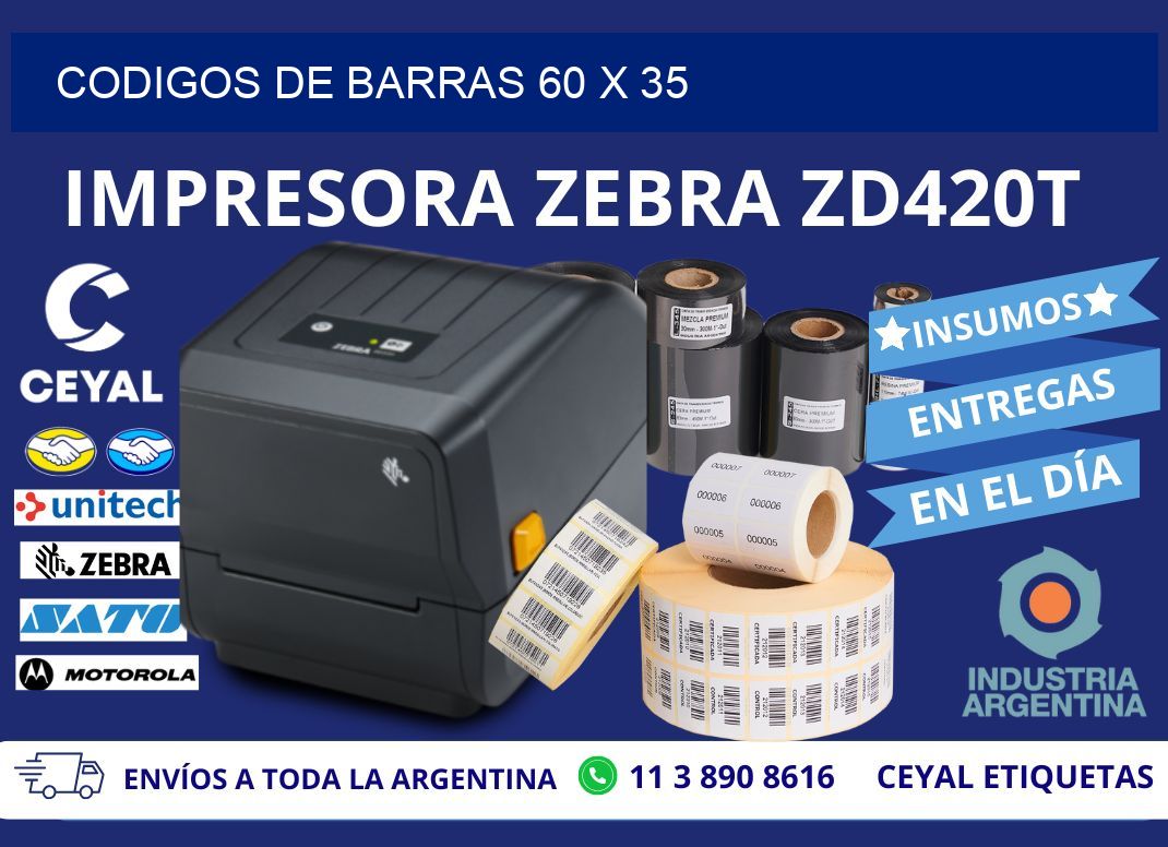 CODIGOS DE BARRAS 60 x 35