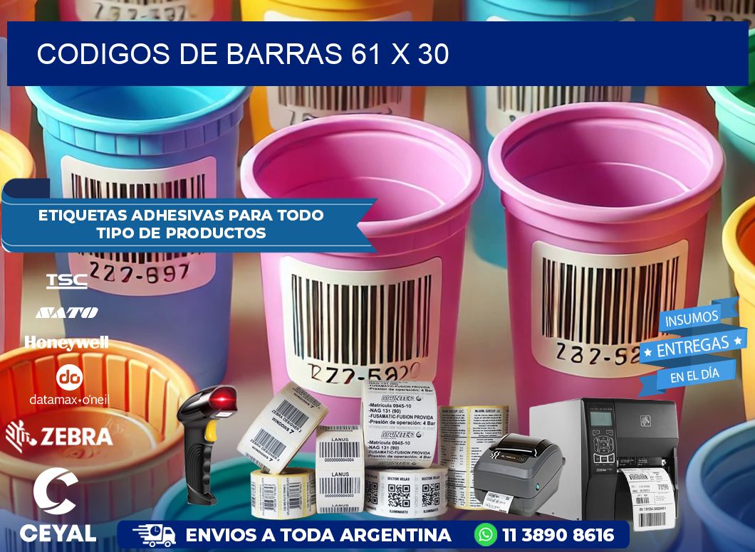 CODIGOS DE BARRAS 61 x 30