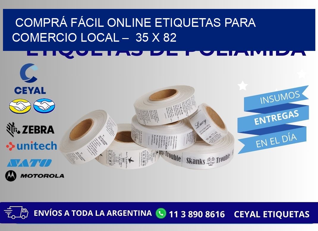 COMPRÁ FÁCIL ONLINE ETIQUETAS PARA COMERCIO LOCAL –  35 x 82