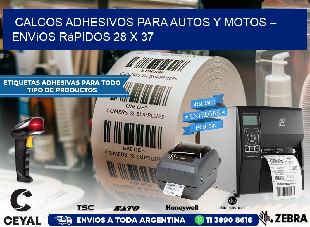 Calcos Adhesivos para Autos y Motos – Envíos Rápidos 28 x 37