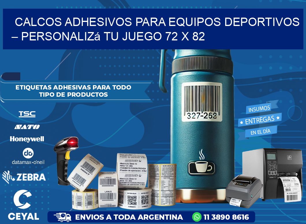 Calcos Adhesivos para Equipos Deportivos – Personalizá Tu Juego 72 x 82