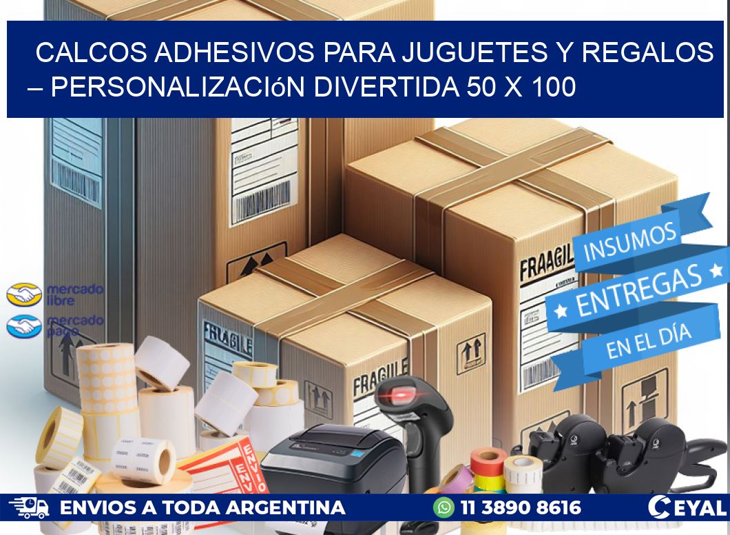 Calcos Adhesivos para Juguetes y Regalos – Personalización Divertida 50 x 100