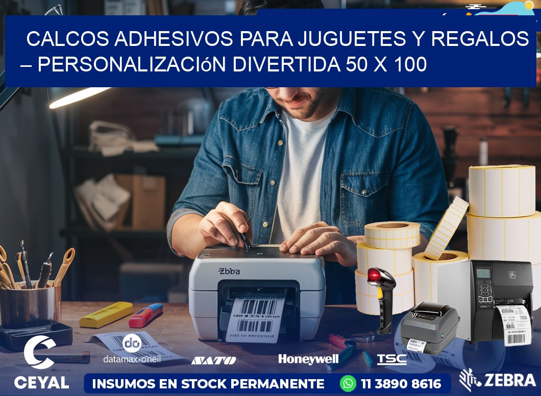 Calcos Adhesivos para Juguetes y Regalos – Personalización Divertida 50 x 100