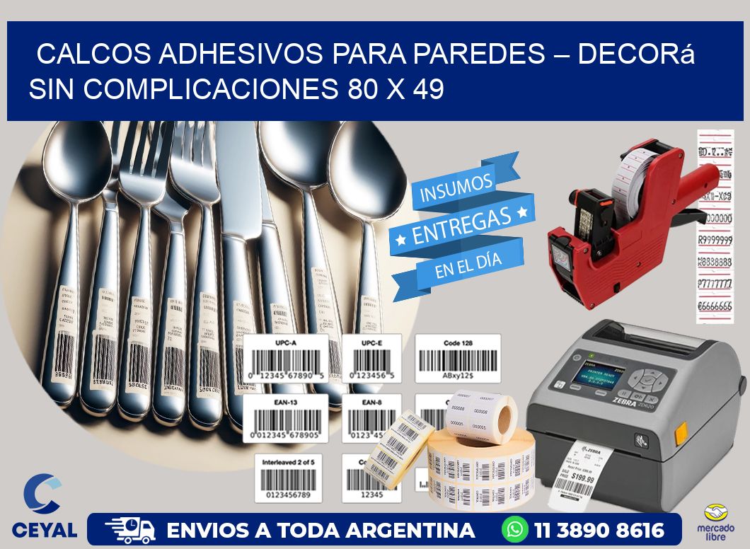 Calcos Adhesivos para Paredes – Decorá sin Complicaciones 80 x 49