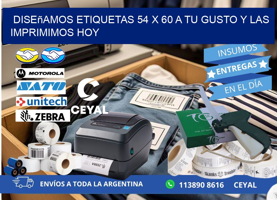 Diseñamos Etiquetas 54 x 60 a Tu Gusto y las Imprimimos Hoy