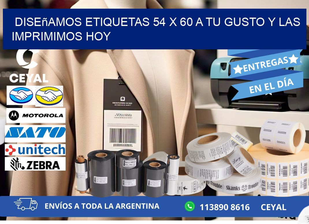Diseñamos Etiquetas 54 x 60 a Tu Gusto y las Imprimimos Hoy