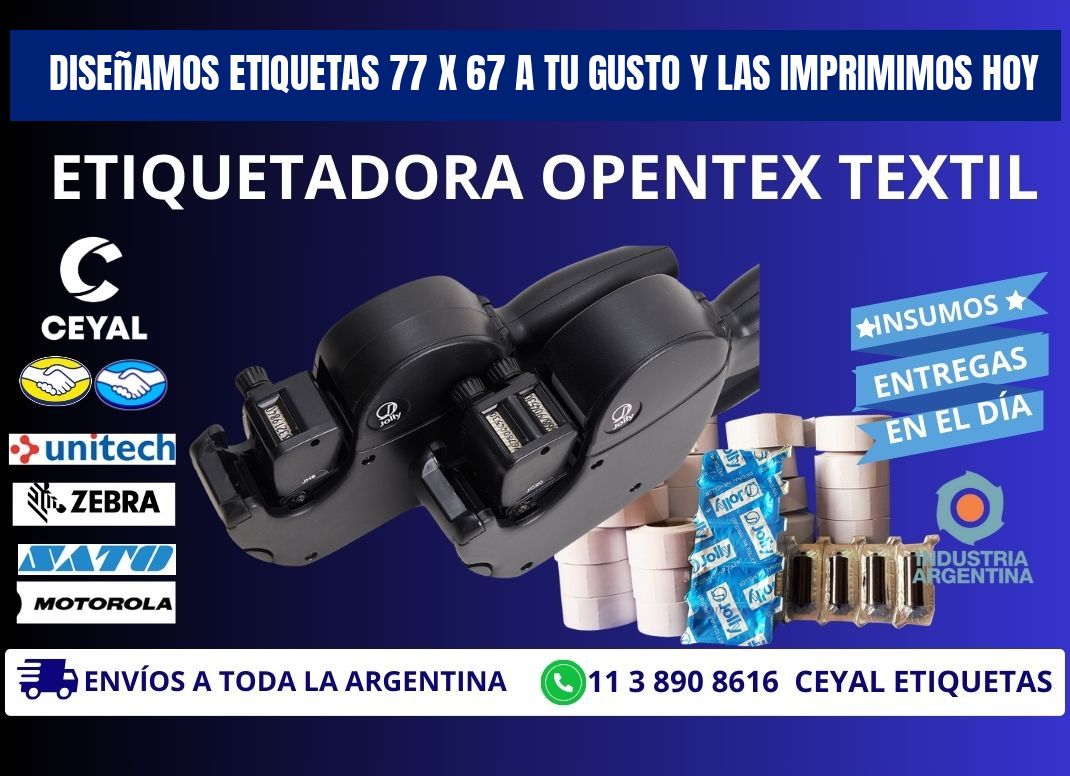 Diseñamos Etiquetas 77 x 67 a Tu Gusto y las Imprimimos Hoy