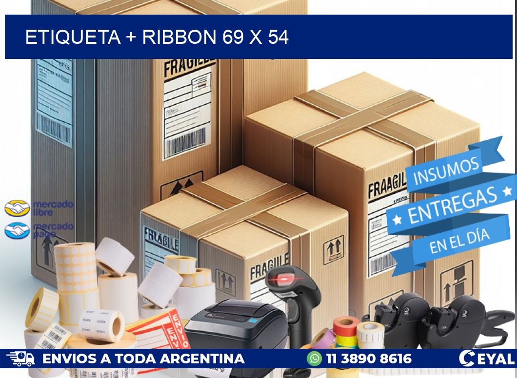 ETIQUETA + RIBBON 69 x 54