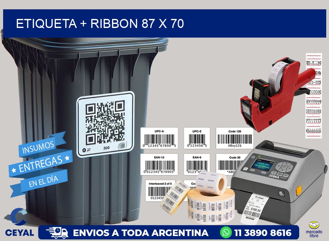 ETIQUETA + RIBBON 87 x 70