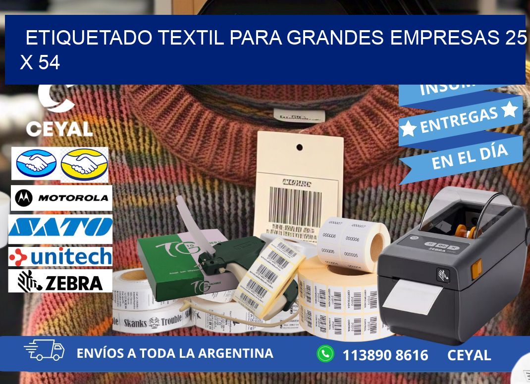 ETIQUETADO TEXTIL PARA GRANDES EMPRESAS 25 x 54