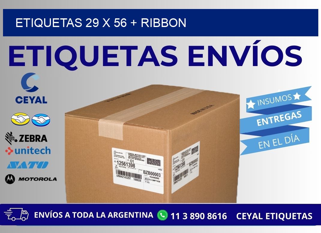 ETIQUETAS 29 x 56 + RIBBON