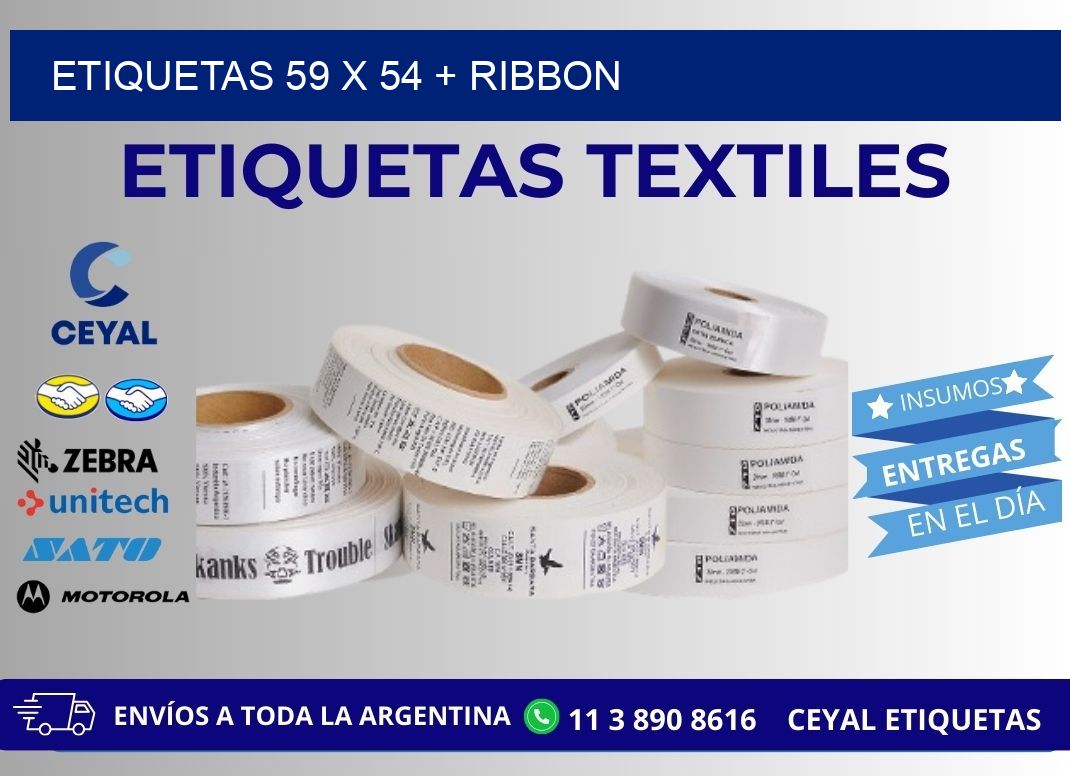 ETIQUETAS 59 x 54 + RIBBON