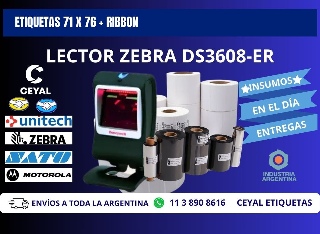 ETIQUETAS 71 x 76 + RIBBON