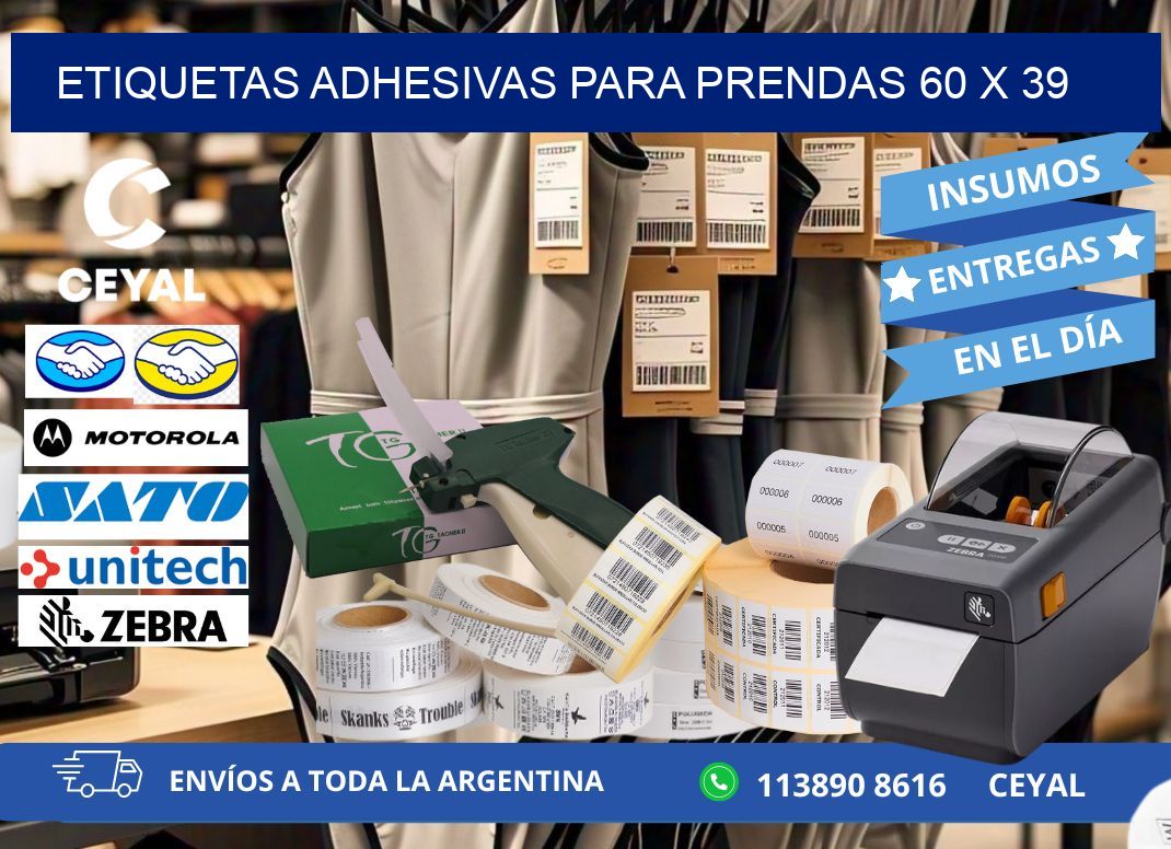 ETIQUETAS ADHESIVAS PARA PRENDAS 60 x 39