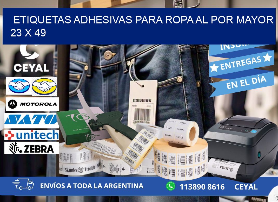 ETIQUETAS ADHESIVAS PARA ROPA AL POR MAYOR 23 x 49