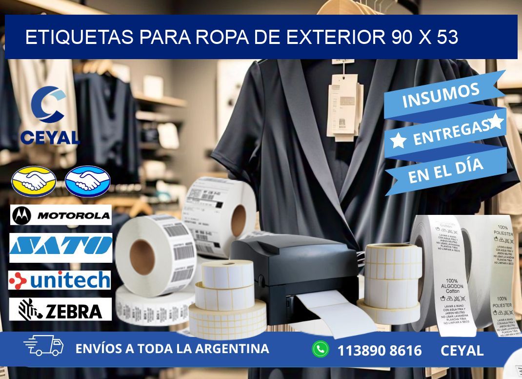 ETIQUETAS PARA ROPA DE EXTERIOR 90 x 53