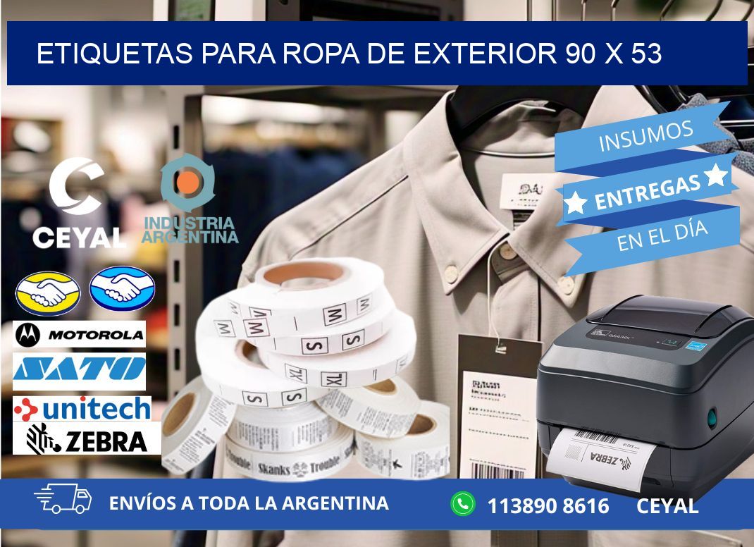 ETIQUETAS PARA ROPA DE EXTERIOR 90 x 53