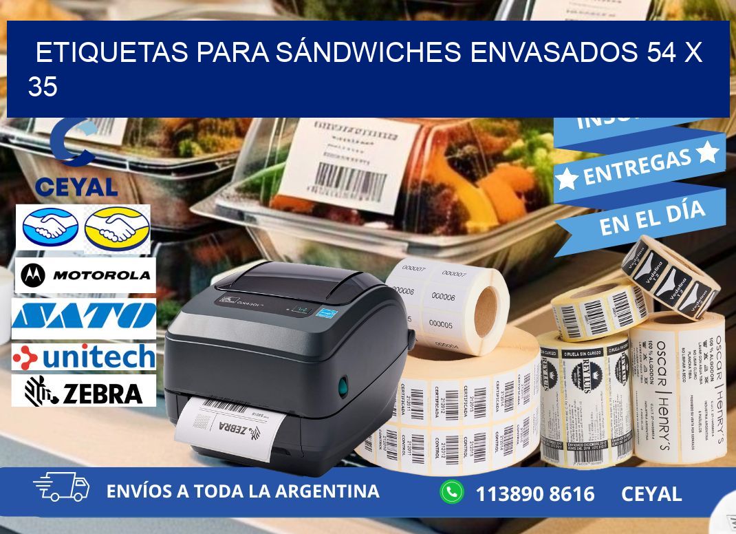 ETIQUETAS PARA SÁNDWICHES ENVASADOS 54 x 35