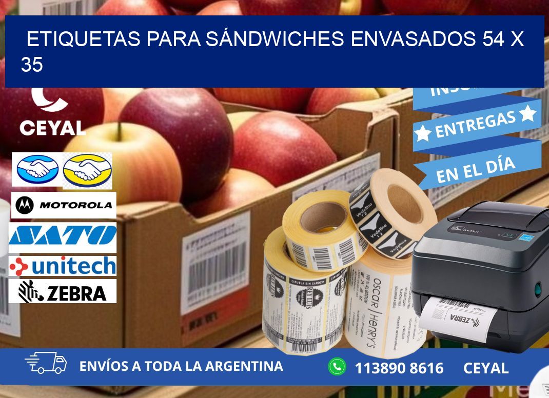 ETIQUETAS PARA SÁNDWICHES ENVASADOS 54 x 35