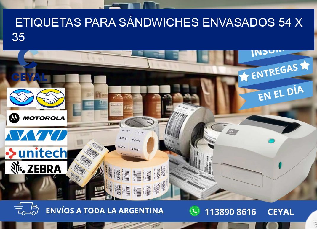 ETIQUETAS PARA SÁNDWICHES ENVASADOS 54 x 35