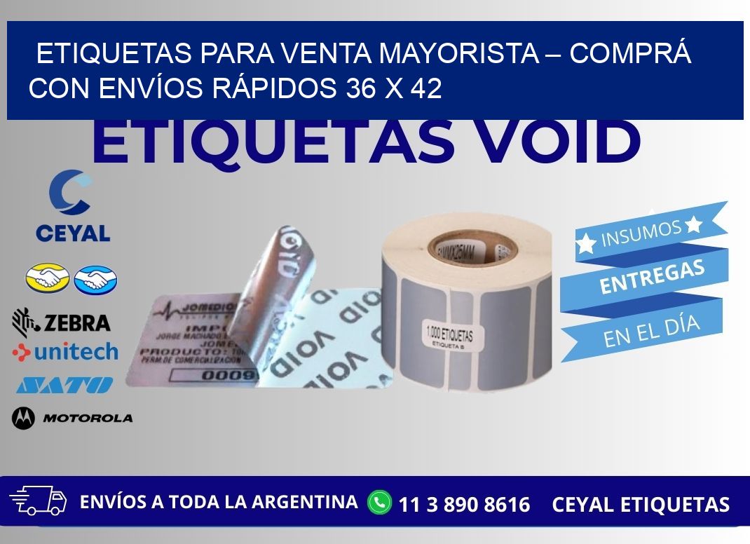 ETIQUETAS PARA VENTA MAYORISTA – COMPRÁ CON ENVÍOS RÁPIDOS 36 x 42