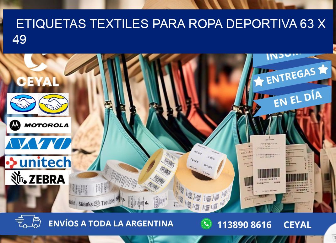 ETIQUETAS TEXTILES PARA ROPA DEPORTIVA 63 x 49