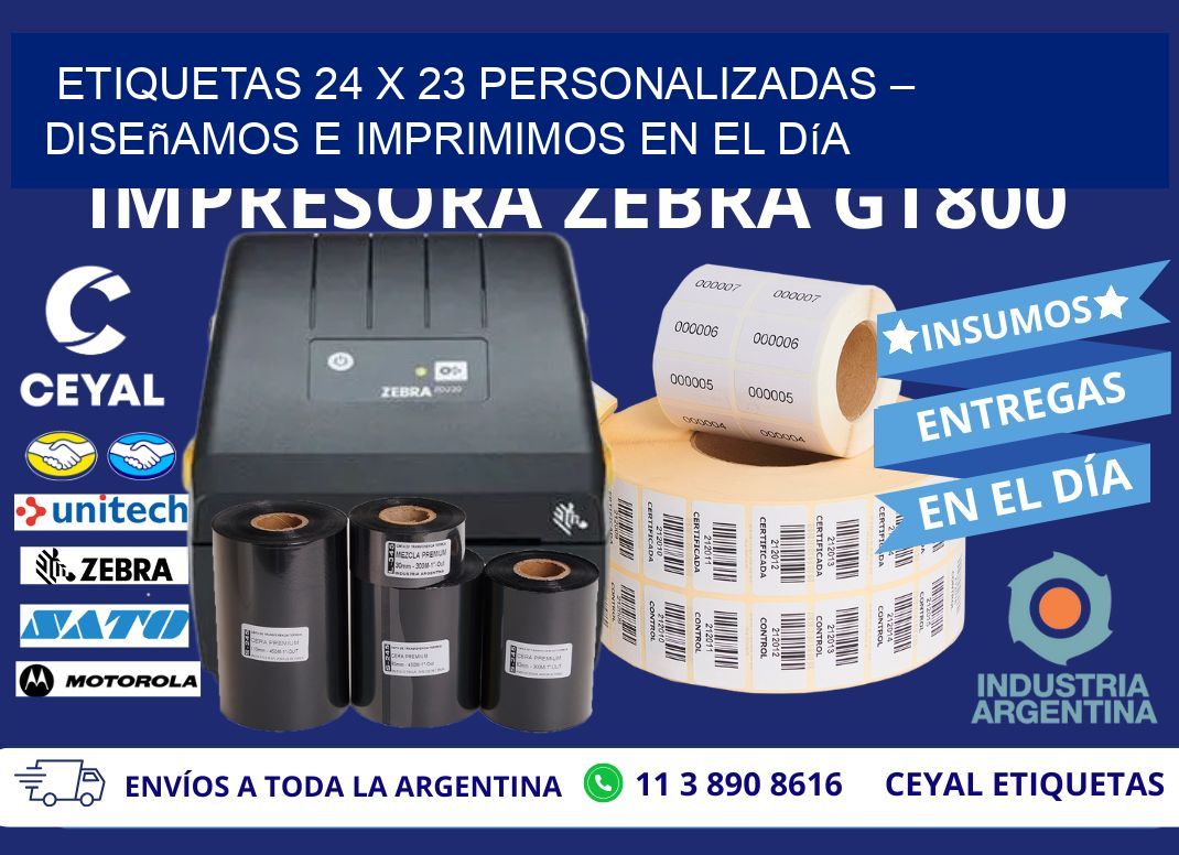 Etiquetas 24 x 23 Personalizadas – Diseñamos e Imprimimos en el Día