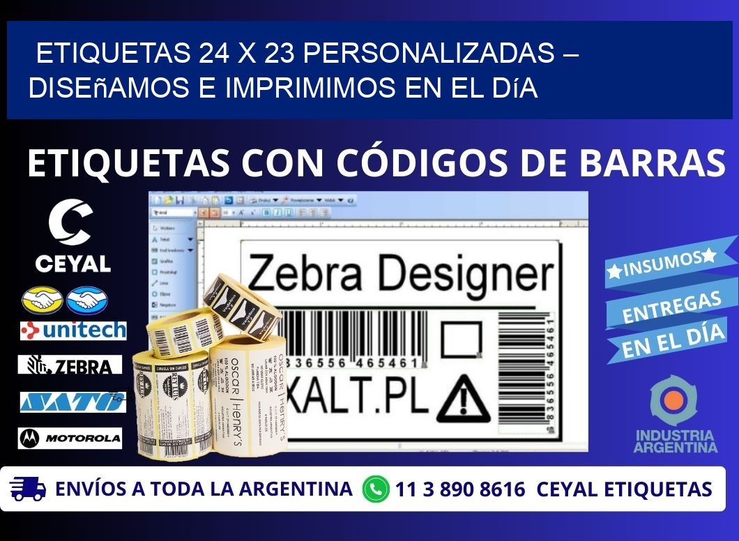 Etiquetas 24 x 23 Personalizadas – Diseñamos e Imprimimos en el Día