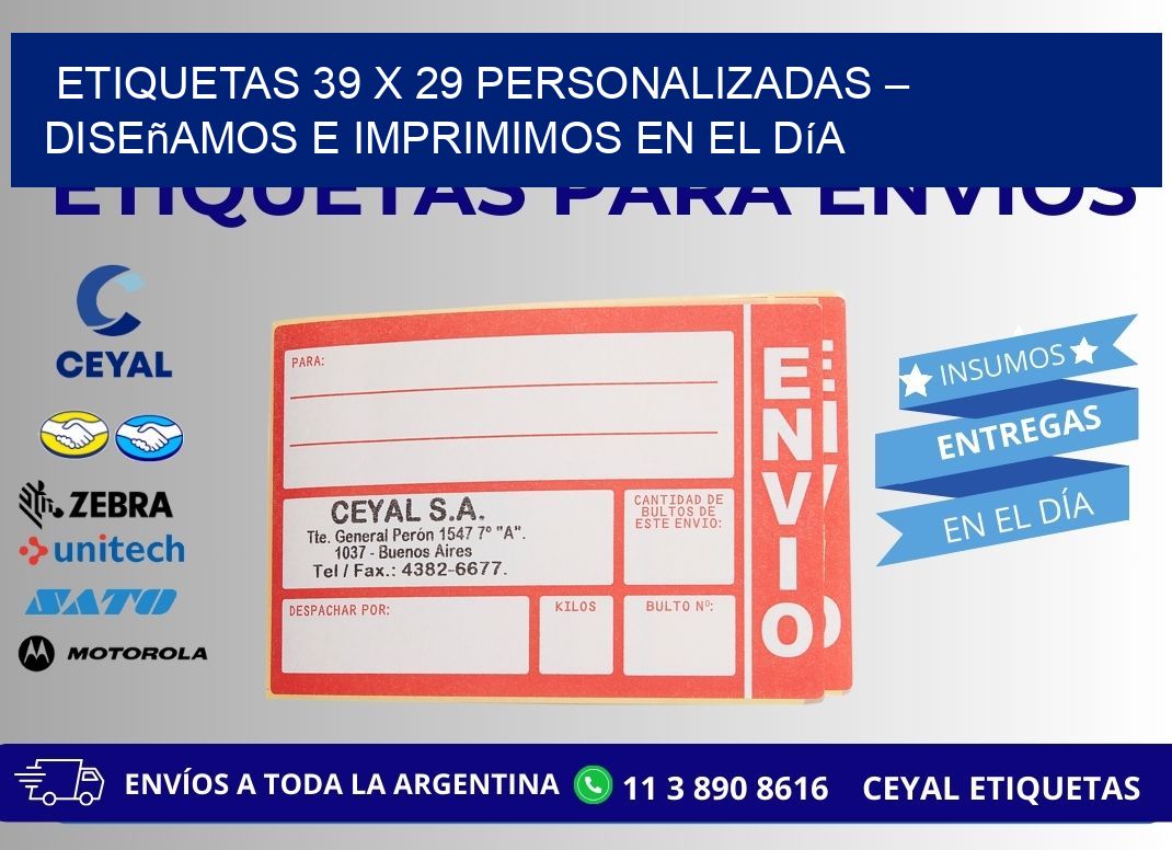 Etiquetas 39 x 29 Personalizadas – Diseñamos e Imprimimos en el Día