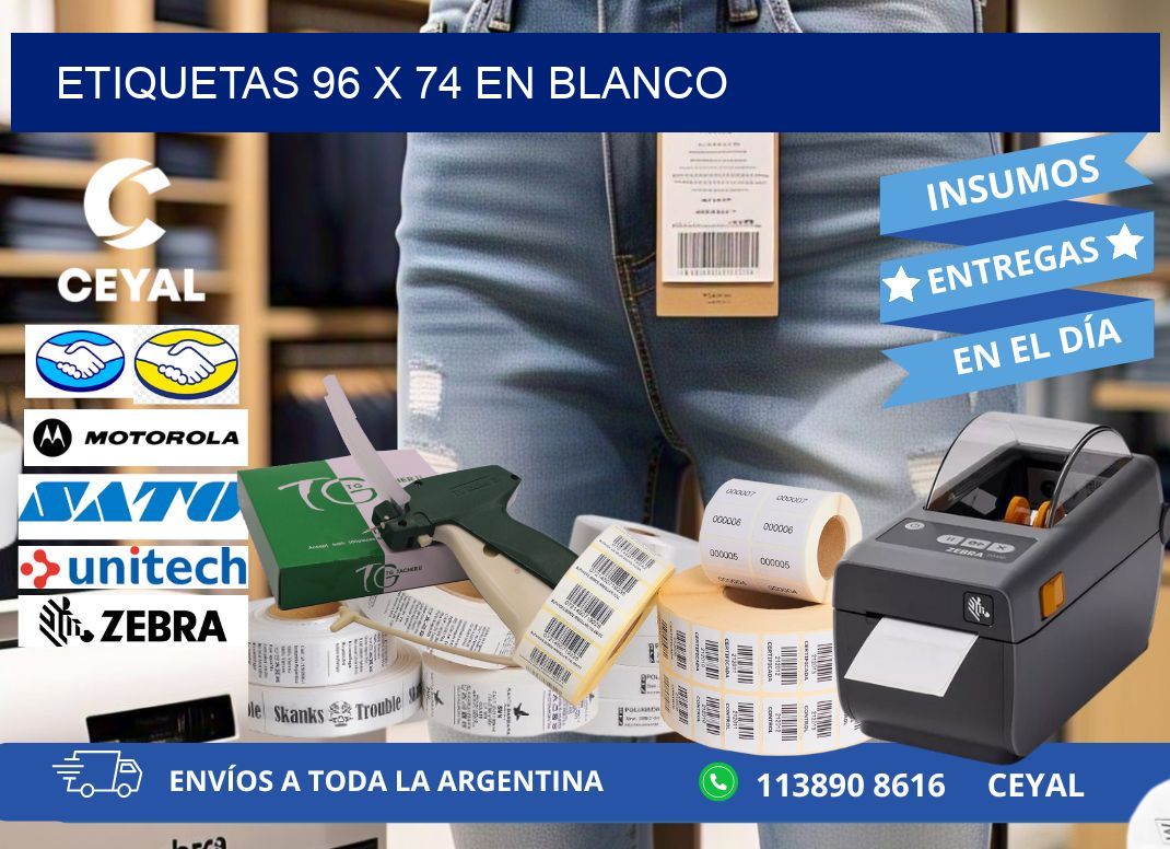 Etiquetas 96 x 74 en blanco
