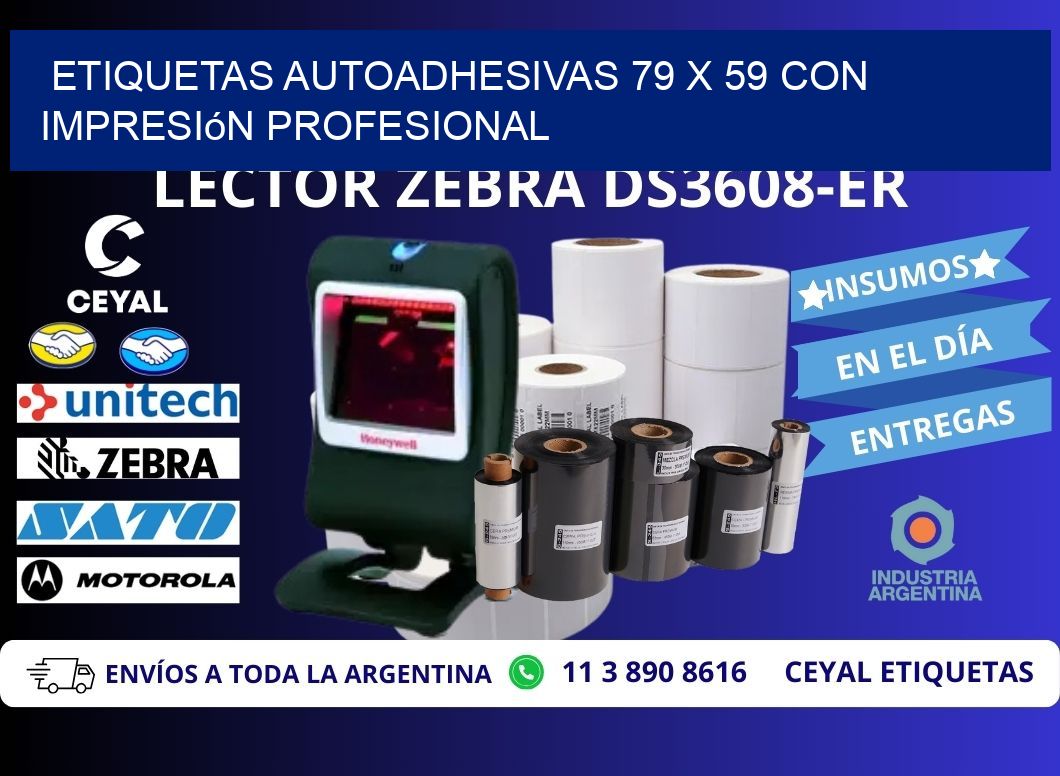 Etiquetas Autoadhesivas 79 x 59 con Impresión Profesional