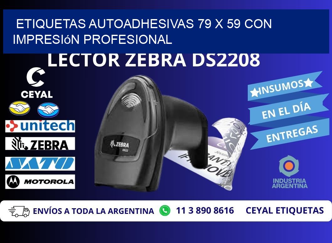 Etiquetas Autoadhesivas 79 x 59 con Impresión Profesional