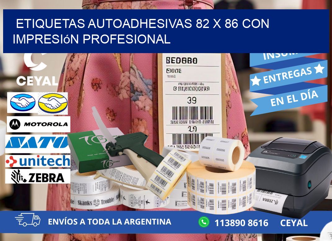 Etiquetas Autoadhesivas 82 x 86 con Impresión Profesional