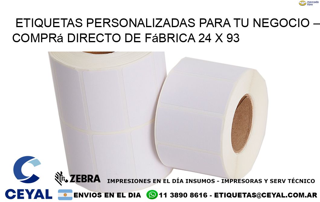 Etiquetas Personalizadas para Tu Negocio – Comprá Directo de Fábrica 24 x 93